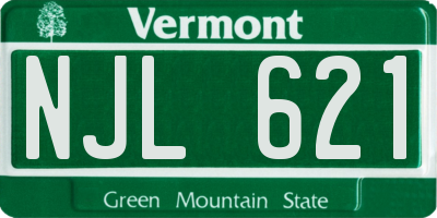 VT license plate NJL621