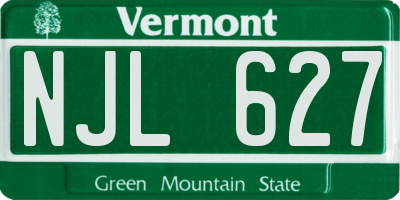 VT license plate NJL627