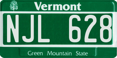 VT license plate NJL628