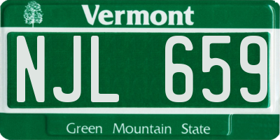 VT license plate NJL659