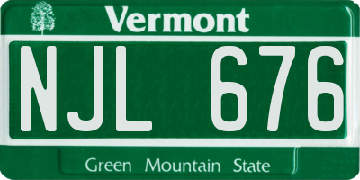 VT license plate NJL676