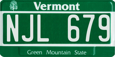 VT license plate NJL679