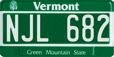 VT license plate NJL682