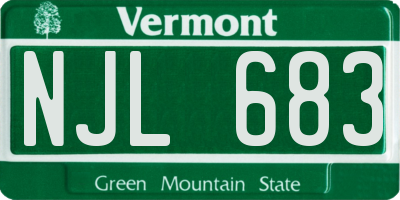 VT license plate NJL683