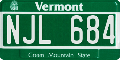 VT license plate NJL684