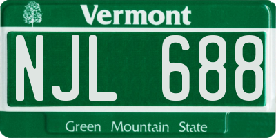 VT license plate NJL688