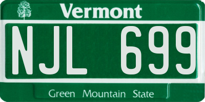 VT license plate NJL699