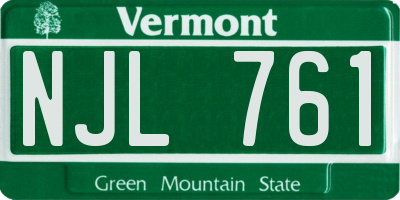 VT license plate NJL761