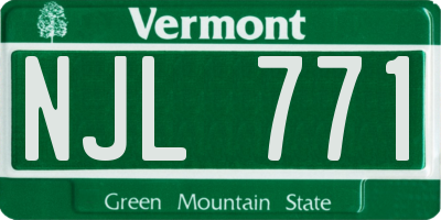 VT license plate NJL771