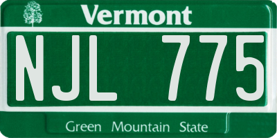 VT license plate NJL775