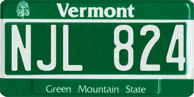 VT license plate NJL824