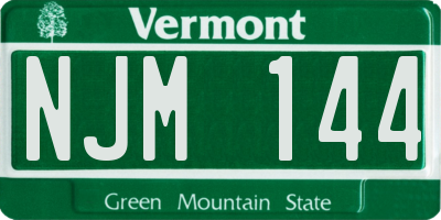 VT license plate NJM144
