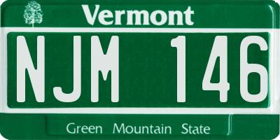 VT license plate NJM146