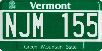 VT license plate NJM155