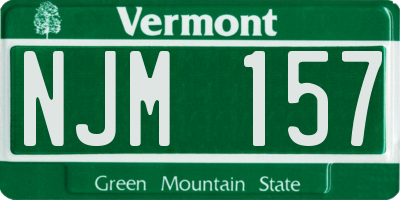 VT license plate NJM157