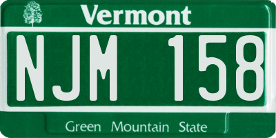 VT license plate NJM158