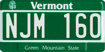VT license plate NJM160