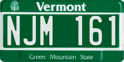 VT license plate NJM161
