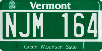 VT license plate NJM164