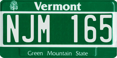 VT license plate NJM165