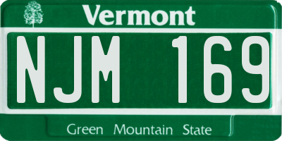 VT license plate NJM169