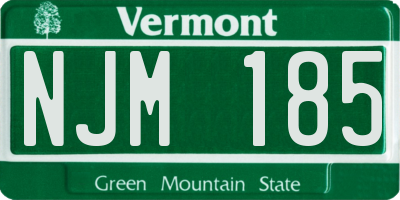 VT license plate NJM185