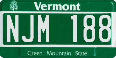 VT license plate NJM188