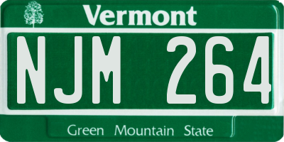 VT license plate NJM264