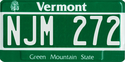 VT license plate NJM272