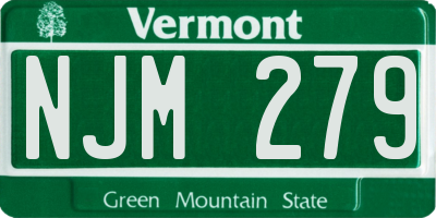 VT license plate NJM279