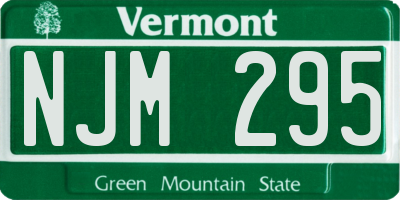 VT license plate NJM295