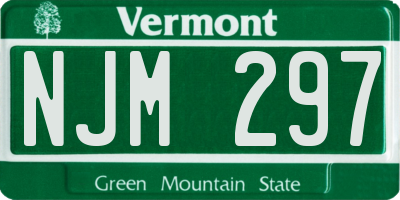 VT license plate NJM297
