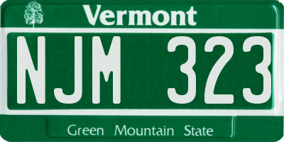 VT license plate NJM323