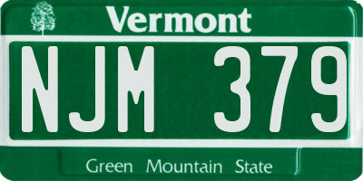 VT license plate NJM379