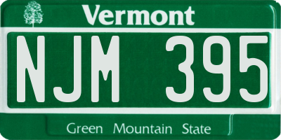 VT license plate NJM395