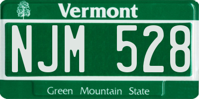 VT license plate NJM528