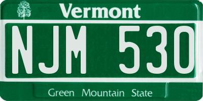 VT license plate NJM530
