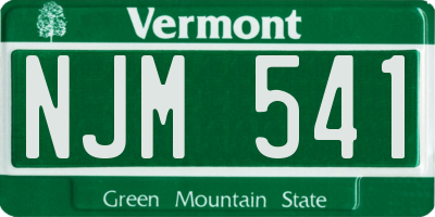 VT license plate NJM541