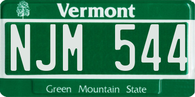 VT license plate NJM544