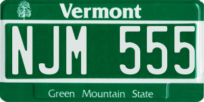 VT license plate NJM555
