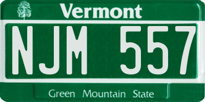 VT license plate NJM557