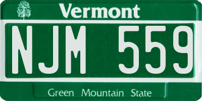 VT license plate NJM559