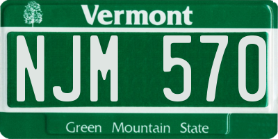 VT license plate NJM570