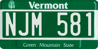VT license plate NJM581