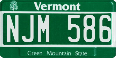 VT license plate NJM586
