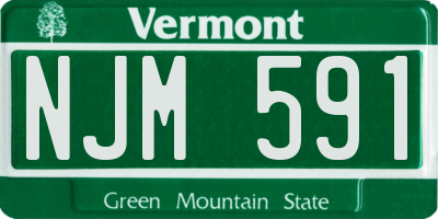 VT license plate NJM591