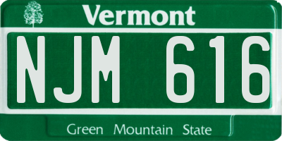 VT license plate NJM616