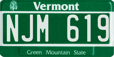 VT license plate NJM619
