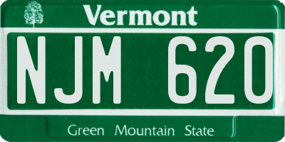 VT license plate NJM620