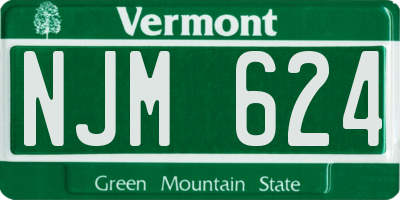 VT license plate NJM624